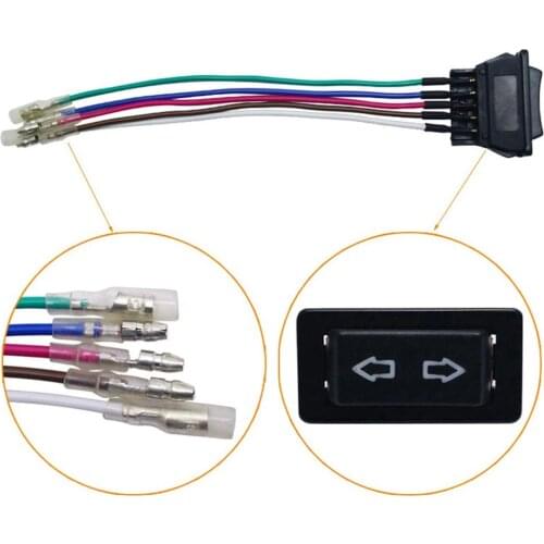 Professional 5Pin 12 For 24 v Black Car Power Window Switch With Plastic Lamp Electronic Components Universal For Cars