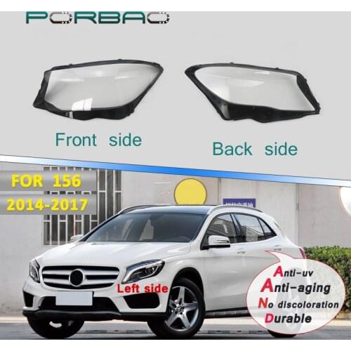Car Headlight Transparent Glass Lens Cover For Benz 156/GLA GLA200 GLA220 GLA260 Headlamp Clear glass Shell for 4Doors 14-17 DIY