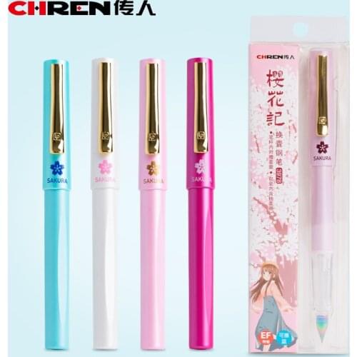 Pink color Girls gift back to school cute Pen set 0.38 Fountain Pens office stationery Supplies ink pens for writing New 2020