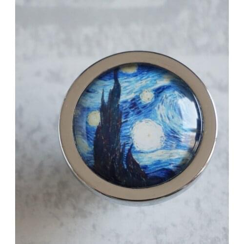 Starry Sky Dresser Knob Art Knobs Handmade Cabinet Pulls Knobs / Unique Kitchen Door Handle Knob Furniture Hardware