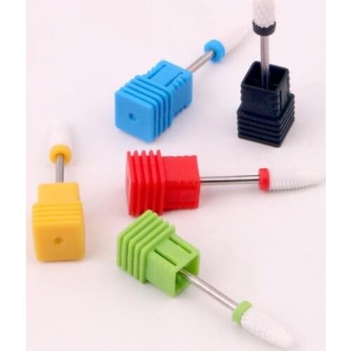 1pcs Nail Drill Bit 5-Option (XF/F/M/C/XC) 3/32" Ceramic Drill Bit Milling Cutter Grit Polish Nail UV Gel Tools Drill Bits x1pcs