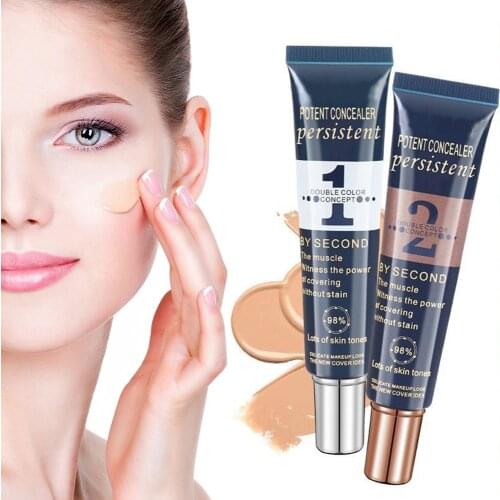 2PCS Adjustable Base Foundation BB Cream Concealer Nude Natural Moisturizing Whitening Easy to Wear Face Beauty Makeup Cosmetics