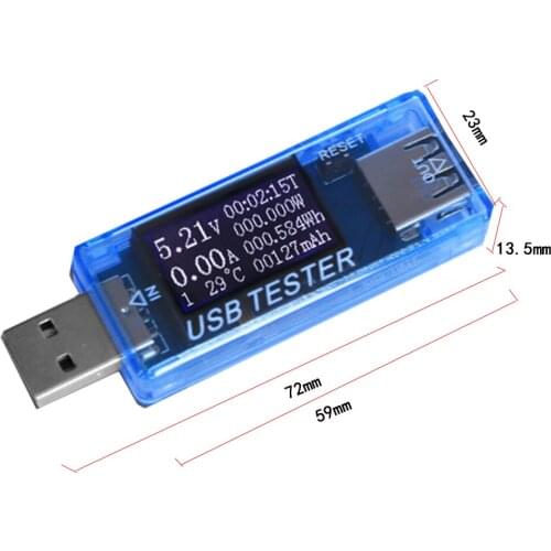 USB Charger Doctor Voltage Current Meter Voltmeter Ammeter Working Time Power Battery Capacity Tester Measurement Tools