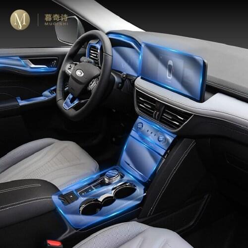 For Ford Regent 2020-2021 Car Interior Center console Transparent TPU Protective film Anti-scratc Repair film Accessorie Refit