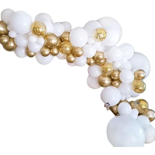 Balloon Chain Set Arrangement Balloons Jute Webbing 18 Inch Emulsion White Latex Party Decoration