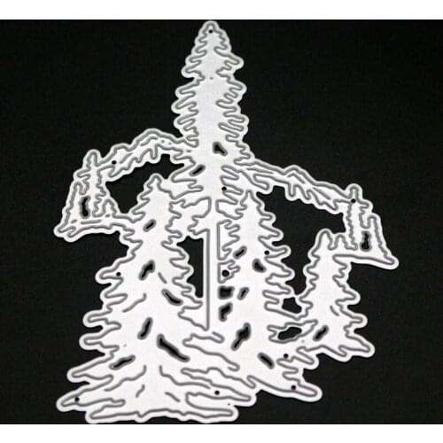 YINISE PUNCHES PINE Tree Metal Cutting Dies For Scrapbooking Stencils DIY Album Cards Decoration Embossing Folder Die Cuts Tools
