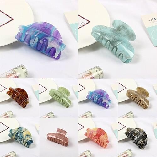Hair Claw Make Up Acrylic Multicolor Crab Clamp Girl Hair Clip Hair Styling Tool Applicable