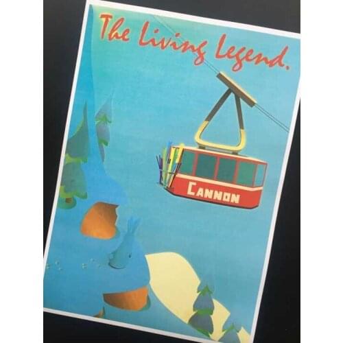 The Living Legend Skiing Vintage Retro Canvas Painting Poster DIY Wall Home Bar Posters Home Decor Gift