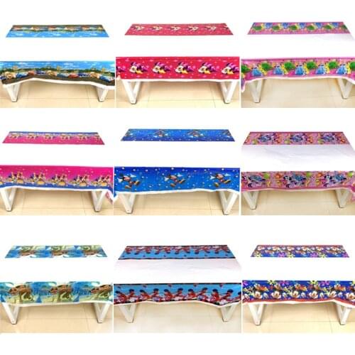1PCS Disney mickey mouse birthday party tablecloth plastic Frozen Disposable table cover baby shower party supplies table cloth