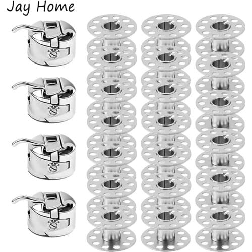 2Pcs Sewing Machine Bobbin Case with 12Pcs Sewing Machine Bobbins for Front Loading Sewing Machine DIY Sewing Accessories