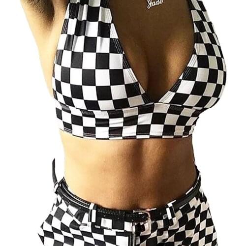 2019 Backless Cross Bandage Sexy Deep V Neck Crop Tops Tight Sleeveless Bras Tank Top Fitness Feminino Academia Women