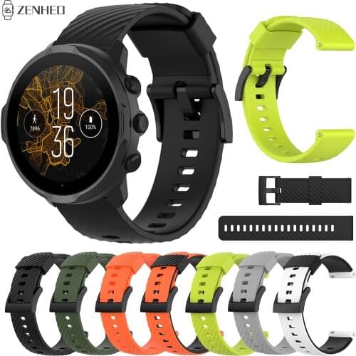 24mm Silicone Strap For Suunto 7/9/D5 Smart Watch Band Replacement Watchband For Suunto Spartan Sport