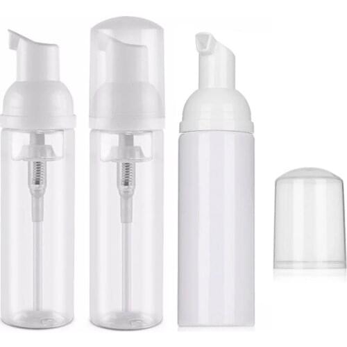 3pcs Foam Pump Bottle 60ml Refillable Empty Cosmetic Bottle Lashes Cleanser Liquid Soap Dispenser Bath Shampoo Bottle for Travel