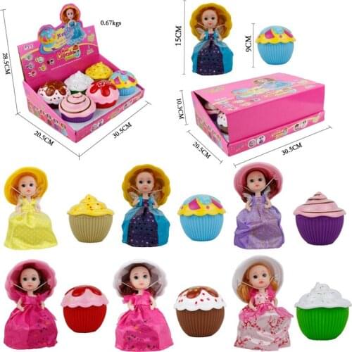 6pcs/ a lot 15cm Cartoon Lovely Cupcake Princess Doll Transformed Scented Beautiful Cute Cake Doll Toy Girls Toys for Children