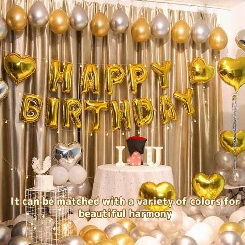 60pcs Metallic Latex Balloons Gold Silver Chrome Ballon Wedding Decoration Globos Birthday Baby Shower Party Christmas Supplies