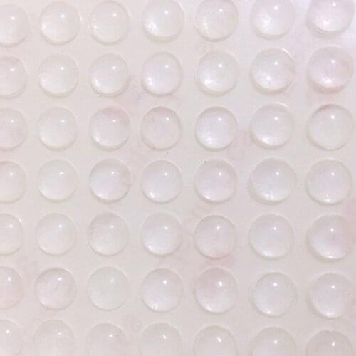 64pcs Door Stopper 11MM Dia 5MM Thickness Silicon Rubber Kitchen Cabinet Self-Adhesive Damper Pad Furniture Hardware