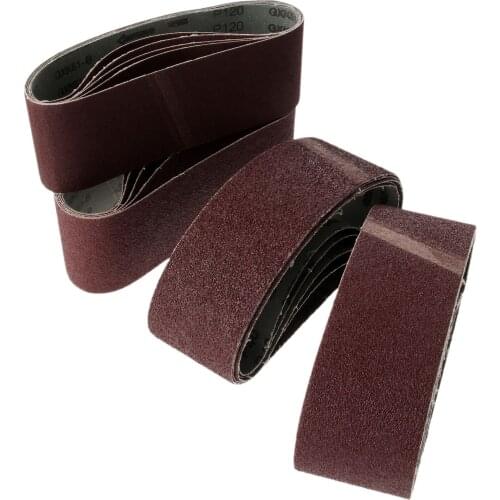 10Pcs 533*75mm Abrasive Sanding Belts Paper Grit 40/60/80/120 Air Belts Sander Grinder for Drill Grinding Polishing Power Tools