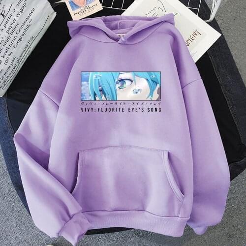 Anime Hoodie Women Men Vivy Fluorite Eyes Song Eye Printed Streetwear Harajuku Punk Clothes Oversized Sweatshirt Goth 2021 Tops