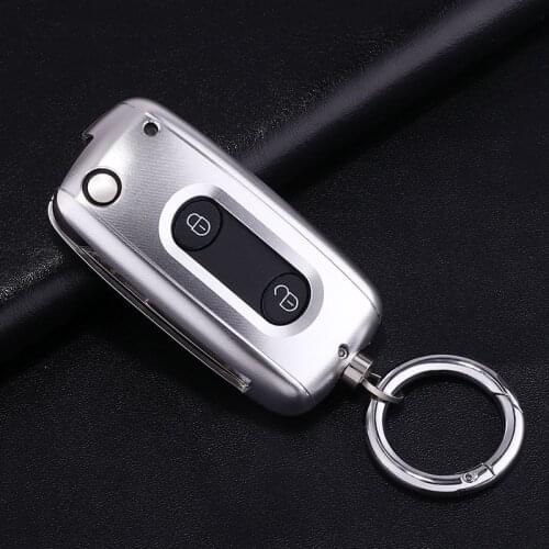 Aluminum Alloy Car Key Case Cover Fob For Bentley Continetal Mulsanne Flying Keychain Cover Protect Ring