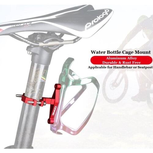 CXWXC Bicycle Water Bottle Cage Mount Road Bike Seatpost Bottle Cage Adapter MTB Handlebar Bidon Holder Cycling Cage Accessory