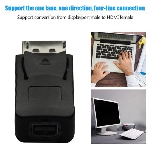 Black ABS Display Port DisplayPort DP Male to Mini Displayport Female Converter Cable Adapter Video Audio Connector for HDTV PC
