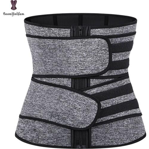 Fajas Body Shapewear Womens 9 Spiral Steel 2 Belt Waist Trainer Corset Sauna Sweat Waist Shapers With Sticker