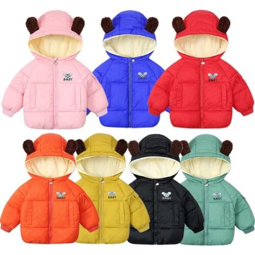 Baby Girl Jacket Warm Toddler Childrens Clothes Toddler Kids Baby Grils Boys Hooded Outdoor Jacket Thick Warm Windproof Coat