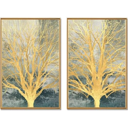 TOP SALE 2 Piecest/Set Beautiful white gold flower series Canvas Painting Sitting Room Decoration Print Canvas Pictures No Framd