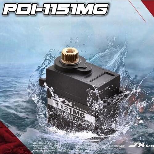 Mini Waterproof Servo JX PDI-1151MG 15g 3.6KG Metal Gear digital coreless 180 TRX4 WPL RC Car B24 C24 RC Boat Helicopter Parts