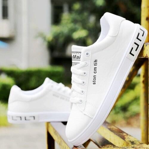 Factory Outlet Mens Shoes Spring and Autumn 2021 New White Shoes Korean Joker Mens Casual Shoes