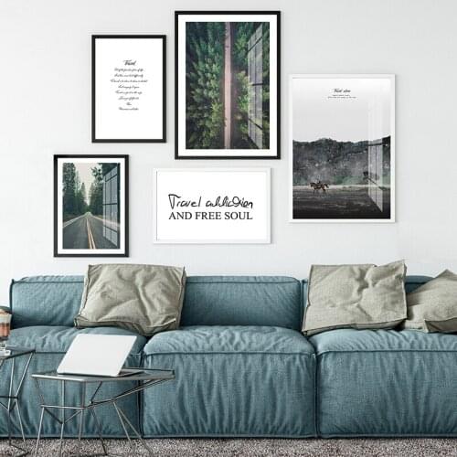 Wall Art Nature Landscape Canvas Poster Nordic Wild Forest Travel Print Painting Scandinavian Decoration Picture Home Decor