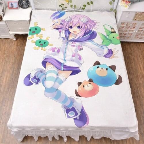New Anime Cartoon Hyperdimension Neptnuia flat sheet bed sheet top sheet No.007