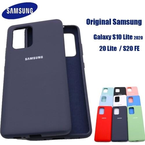 Original Samsung Galaxy S10 Lite S20 FE Liquid Silicone Case Original Soft-Touch Silky Cover Housing For S20FE A91 M80S S10Lite