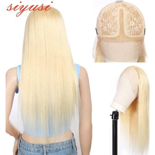 13x1 Blonde Lace Wig 613 Straight Lace Wig 8-28 Inch HD transpare Lace Human Hair Wigs For Women Pre Plcuked Lace T Part Wig