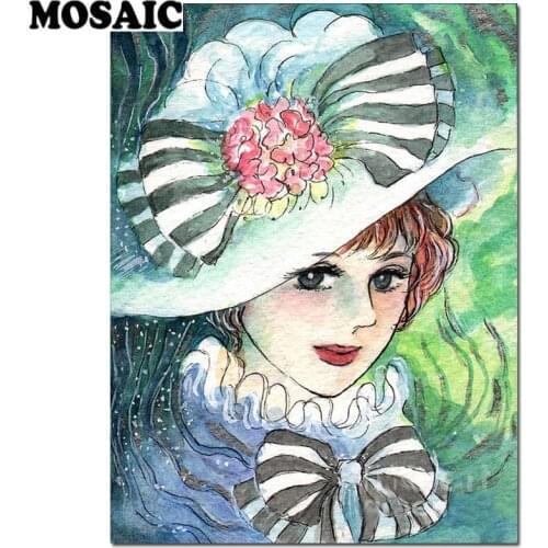 Hat woman fantasy fairy new arrival DIY full drill square 5D diamond painting 3d cross stitch kit mosaic round rhinestone