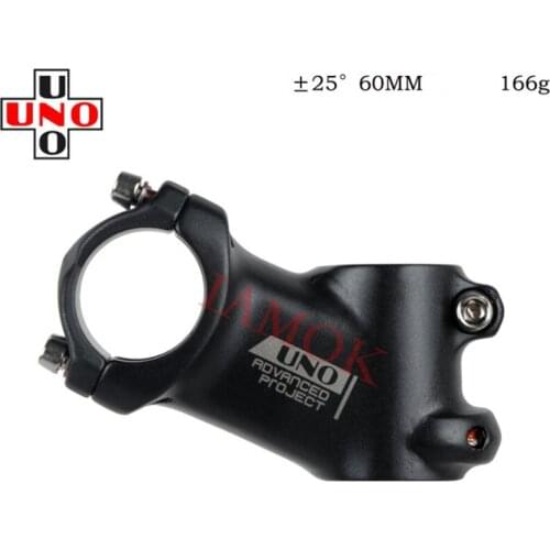 UNO AS030 Road Bicycle Matte Black Stem 25 Degree 60-100mm Iamok Bike Parts 31.8x28.6mm Stems
