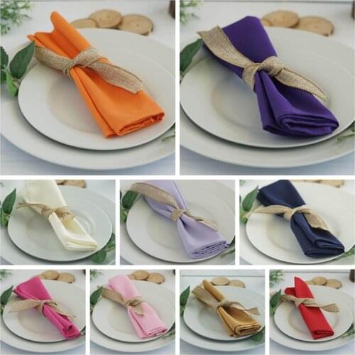 25pcs Lot Polyester Table Linen Napkin Wedding 50x50cm Table Cloth Napkins For Event Banquet Decoration