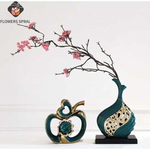 Light Luxury Ceramic Home Vase Decoration Crafts Nordic Morandi Color Living Room Decoration Flower Arrangement Room Vase