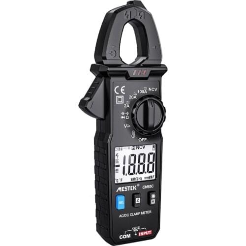 MESTEK Clamp Meter Automatic Ranges 100A 600V NCV Direct Current AC Current Resistance Capacitance Diode Continuity Temperature
