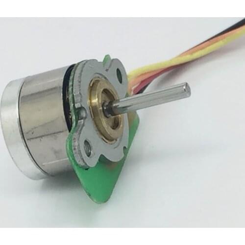 Three-phase 4-wire Brushless Motor Precision Micro DC Motor Outer Diameter 14mm Outer Rotor Shaft Dia 2mm, Wire Length 60mm