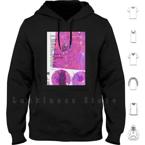 The Astonishing Light Of Your Own Being Hoodie Long Sleeve Quote Inspirational Quote Pink Purple Magenta Hafiz Of