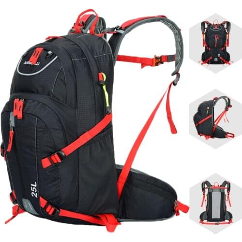 25L Waterproof Cycling Bicycle Bag Rain Cover Breathable Lightweight Hydration Hike Rucksack Camping MTB Mountain Bike Backpack