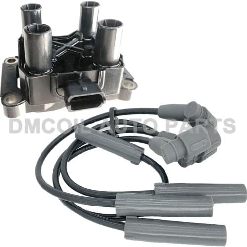 1 Set 21113705010 IGNITION COIL AND WIRES FOR LADA 110 111 112 GRANTA KALINA NIVA II C-HEVROLET NIVA I II 1.5L 1.6L 1.7L 1995