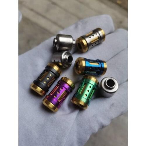 1 Piece Titanium Alloy Folding Knife Pendant Flashlight Paracord Lanyard Beads Outdoor DIY EDC Accessories