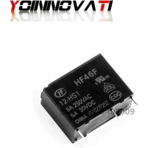 10pcs/lot HF46F-12-HS1 HF46F-12-HS1 46F-12-HS1 HF46 5A 250VAC