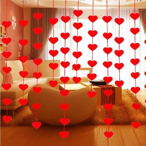 16 pcs of Non-woven DIY Love Creative Line Curtain Wedding Room Decoration 6 * 7.8cm