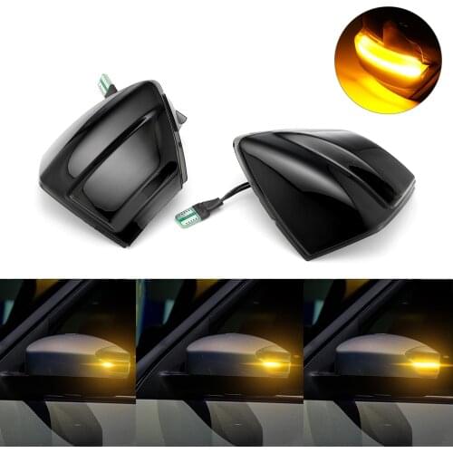 2pcs Dynamic Turn Signal Light LED Side Wing Rearview Mirror Indicator Blinker Light For Ford S-Max 2007-2014 C-Max 2011-2019