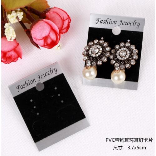 200Pcs Earring Organizer Ear Studs Jewelry Display Rack Black Velvet Plastic Earring Display Cards Custom Printed Earring Cards