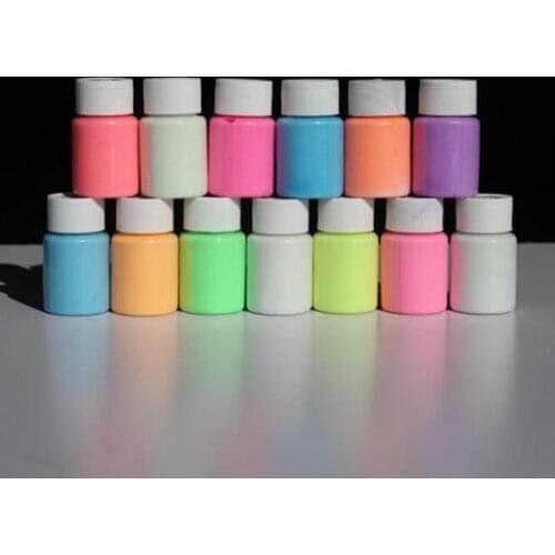 2020 13 Color DIY Top Eco Non-toxic Odor Free Waterproof Graffiti Paint Luminous Acrylic Glow in The Dark Pigment Party Walls