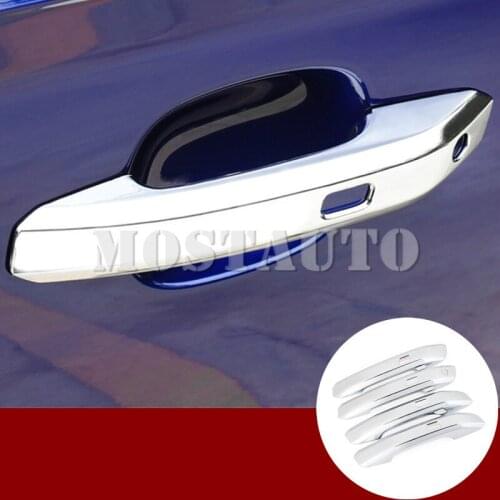 For Audi A5 4 Door ABS Chrome Exterior Car Door Handle Cover Trim 2017-2020 4pcs Black/Silver Car Accessories Interior Car Trim